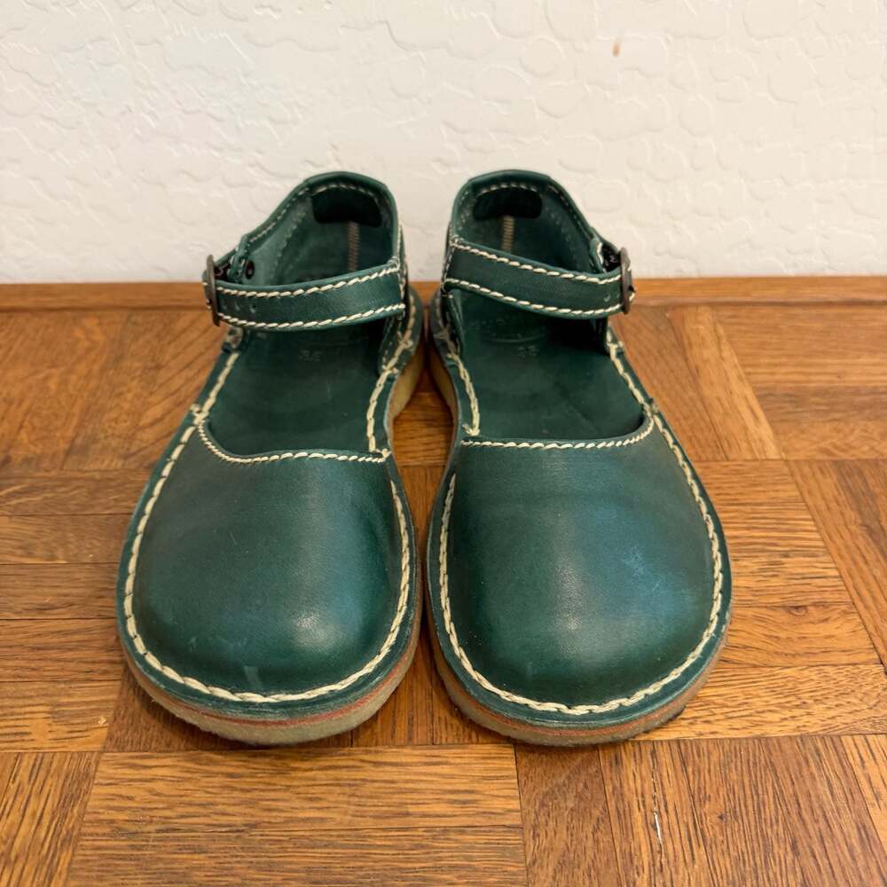 Duckfeet Mols Mary Jane Leather Shoes in Turquoise